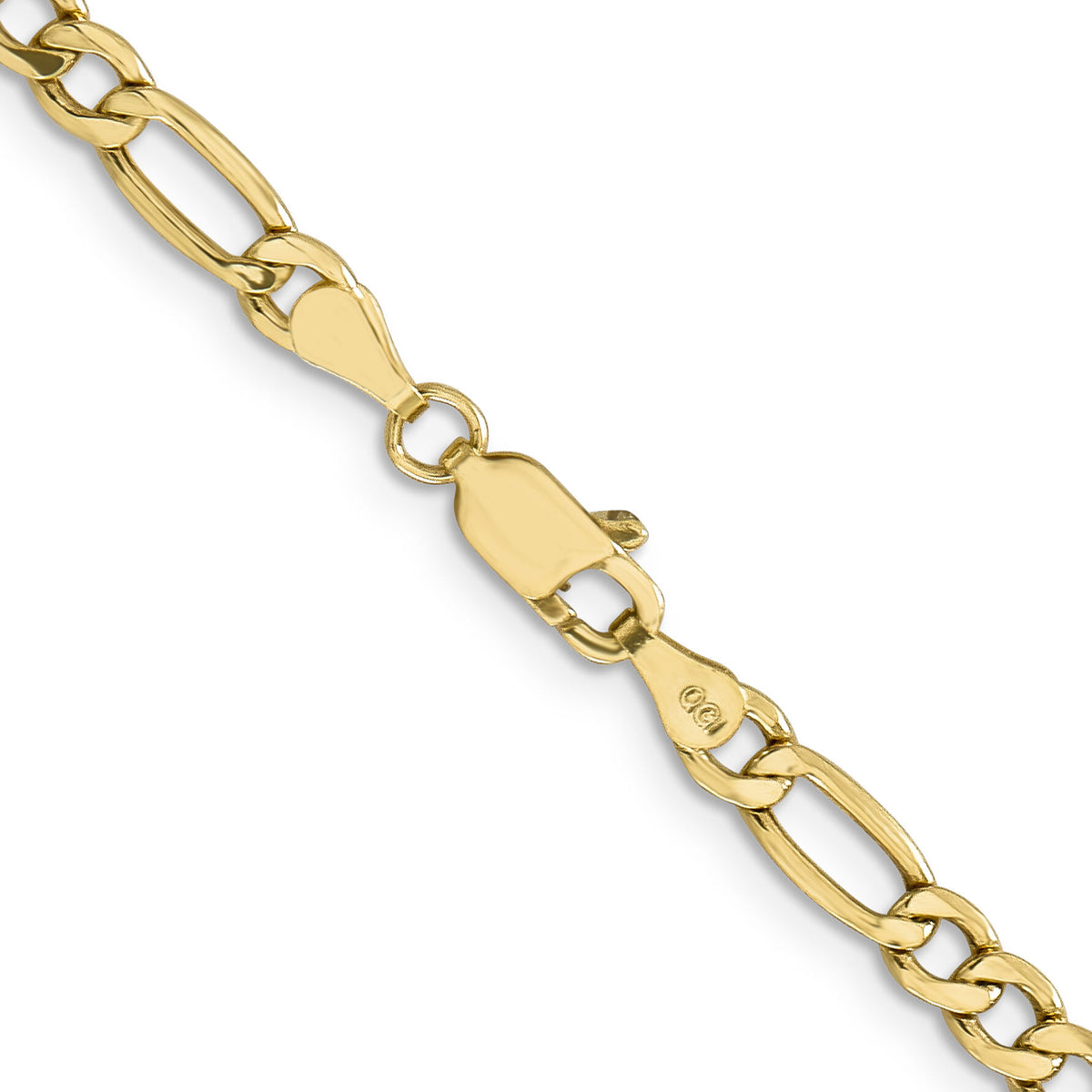 10k 4.2mm Semi-Solid Figaro Chain-10BC94-22
