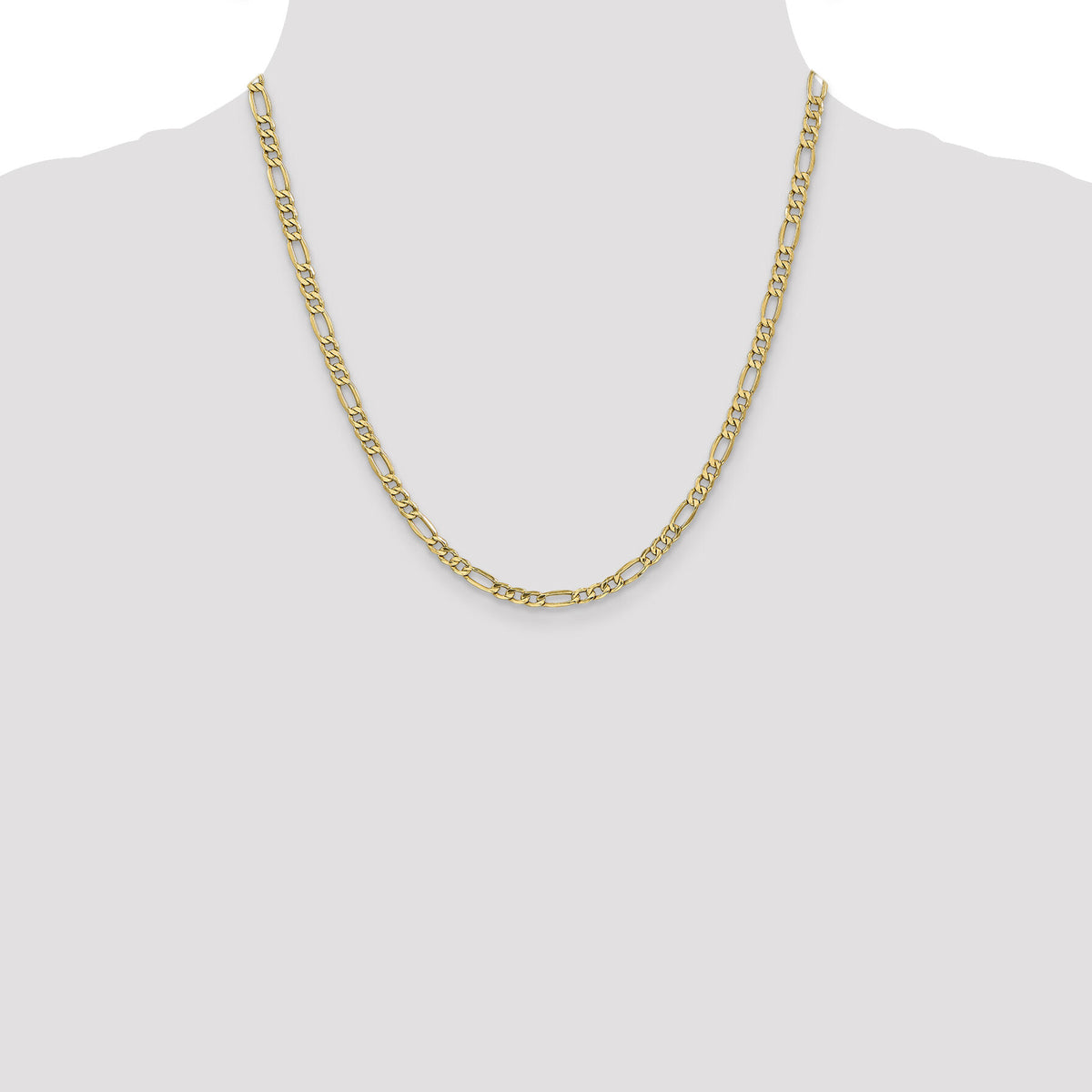 10k 4.2mm Semi-Solid Figaro Chain-10BC94-20