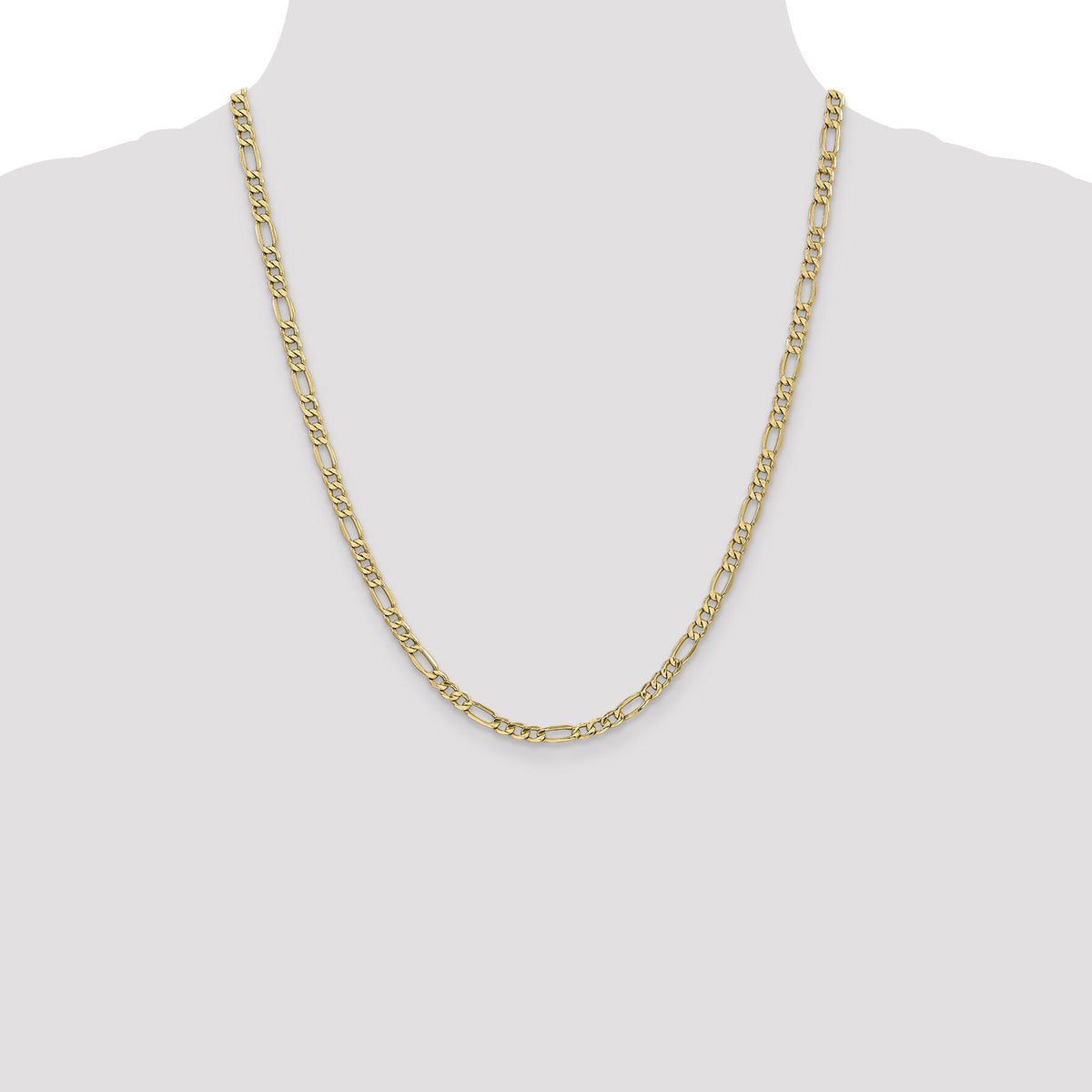 10k 4.2mm Semi-Solid Figaro Chain-10BC94-22