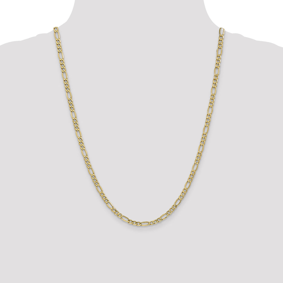 10k 4.2mm Semi-Solid Figaro Chain-10BC94-24