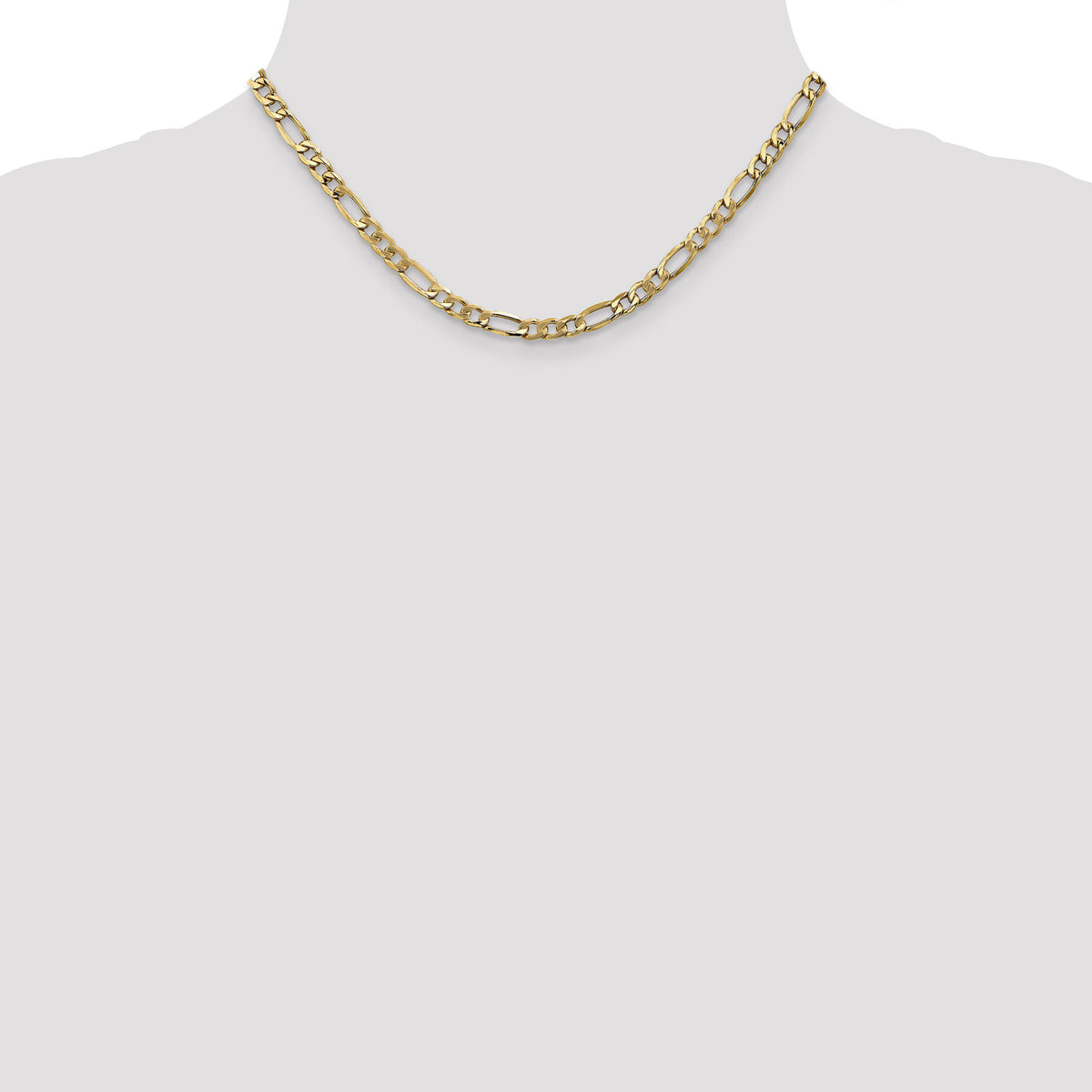 10k 5.35mm Semi-Solid Figaro Chain-10BC95-16