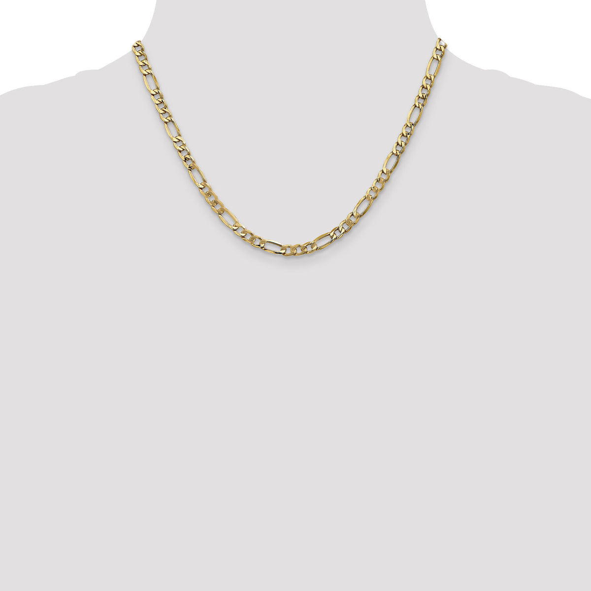 10k 5.35mm Semi-Solid Figaro Chain-10BC95-18