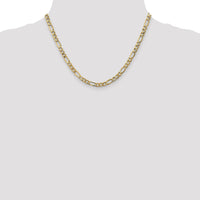 10k 5.35mm Semi-Solid Figaro Chain-10BC95-18