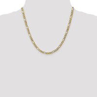 10k 5.35mm Semi-Solid Figaro Chain-10BC95-20
