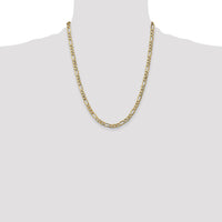 10k 5.35mm Semi-Solid Figaro Chain-10BC95-22