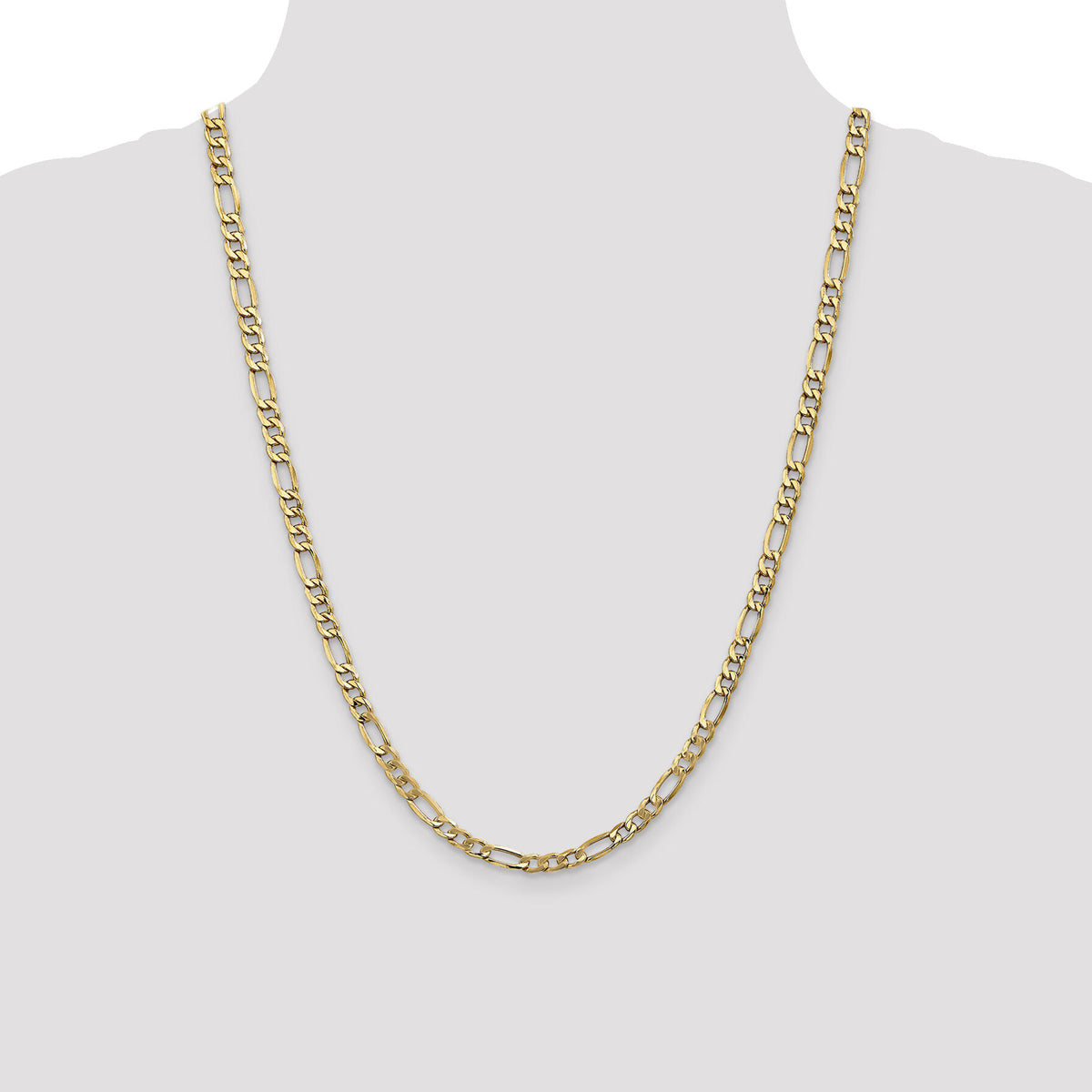 10k 5.35mm Semi-Solid Figaro Chain-10BC95-24