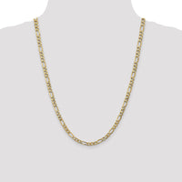 10k 5.35mm Semi-Solid Figaro Chain-10BC95-24