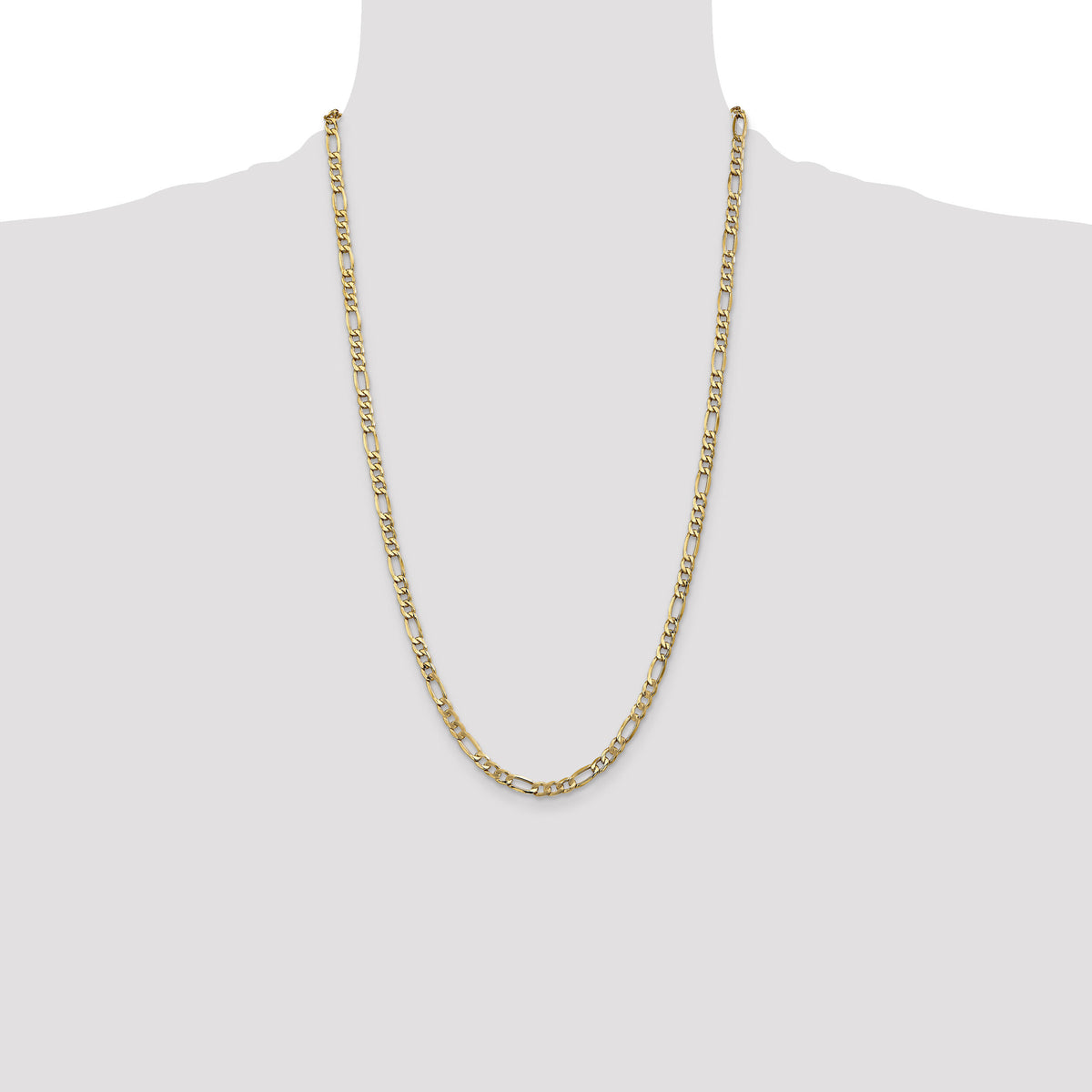 10k 5.35mm Semi-Solid Figaro Chain-10BC95-26