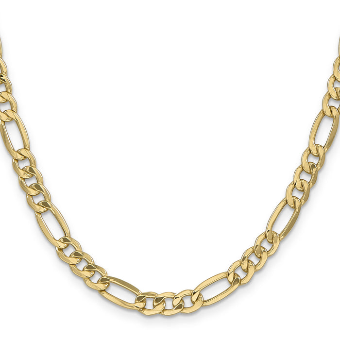 10k 6.25mm Semi-Solid Figaro Chain-10BC96-26