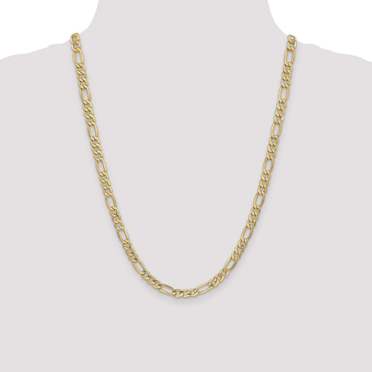 10k 6.25mm Semi-Solid Figaro Chain-10BC96-24