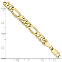 10k 6.25mm Semi-Solid Figaro Chain-10BC96-8