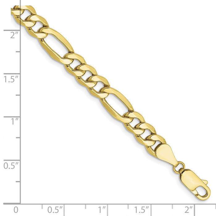 10k 6.25mm Semi-Solid Figaro Chain-10BC96-8