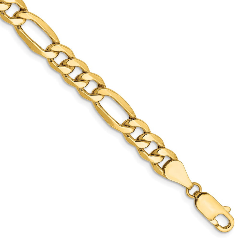 10k 6.25mm Semi-Solid Figaro Chain-10BC96-8