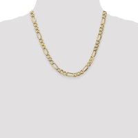 10k 7.3mm Semi-Solid Figaro Chain-10BC97-20