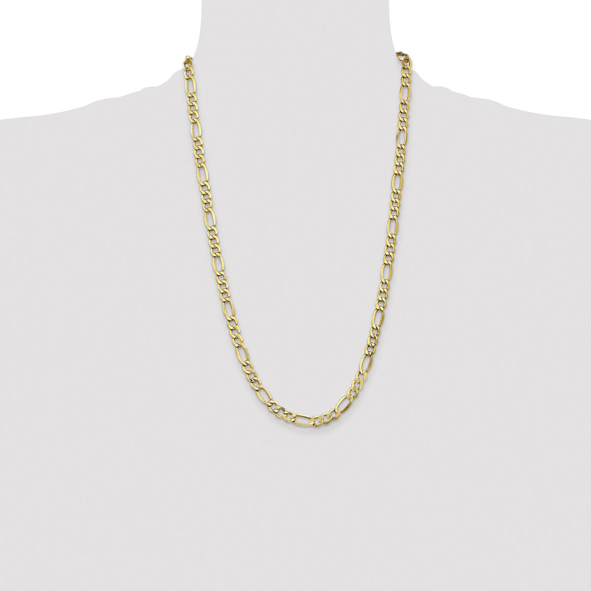 10k 7.3mm Semi-Solid Figaro Chain-10BC97-26