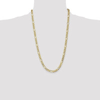10k 7.3mm Semi-Solid Figaro Chain-10BC97-26