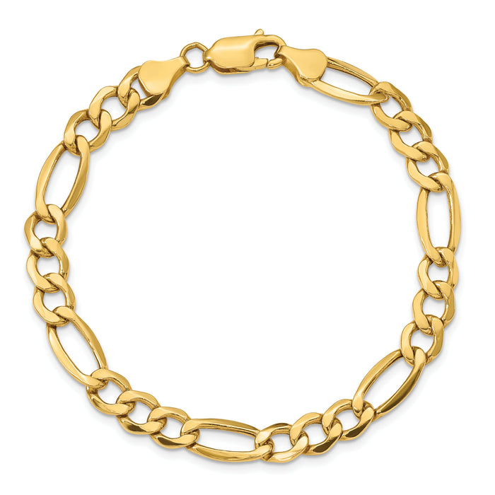 10k 7.3mm Semi-Solid Figaro Chain-10BC97-9