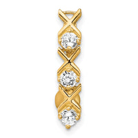 10k W/Cz Xoxo Belly Dangle-10BD140