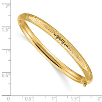10k Florentine Hinged Baby Bangle-10BF3/16