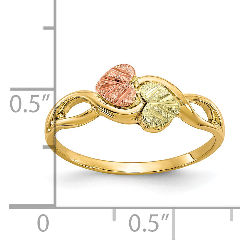 10k Tri-color Black Hills Gold Ring-10BH628