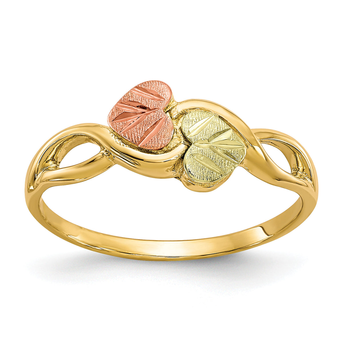 10k Tri-color Black Hills Gold Ring-10BH628