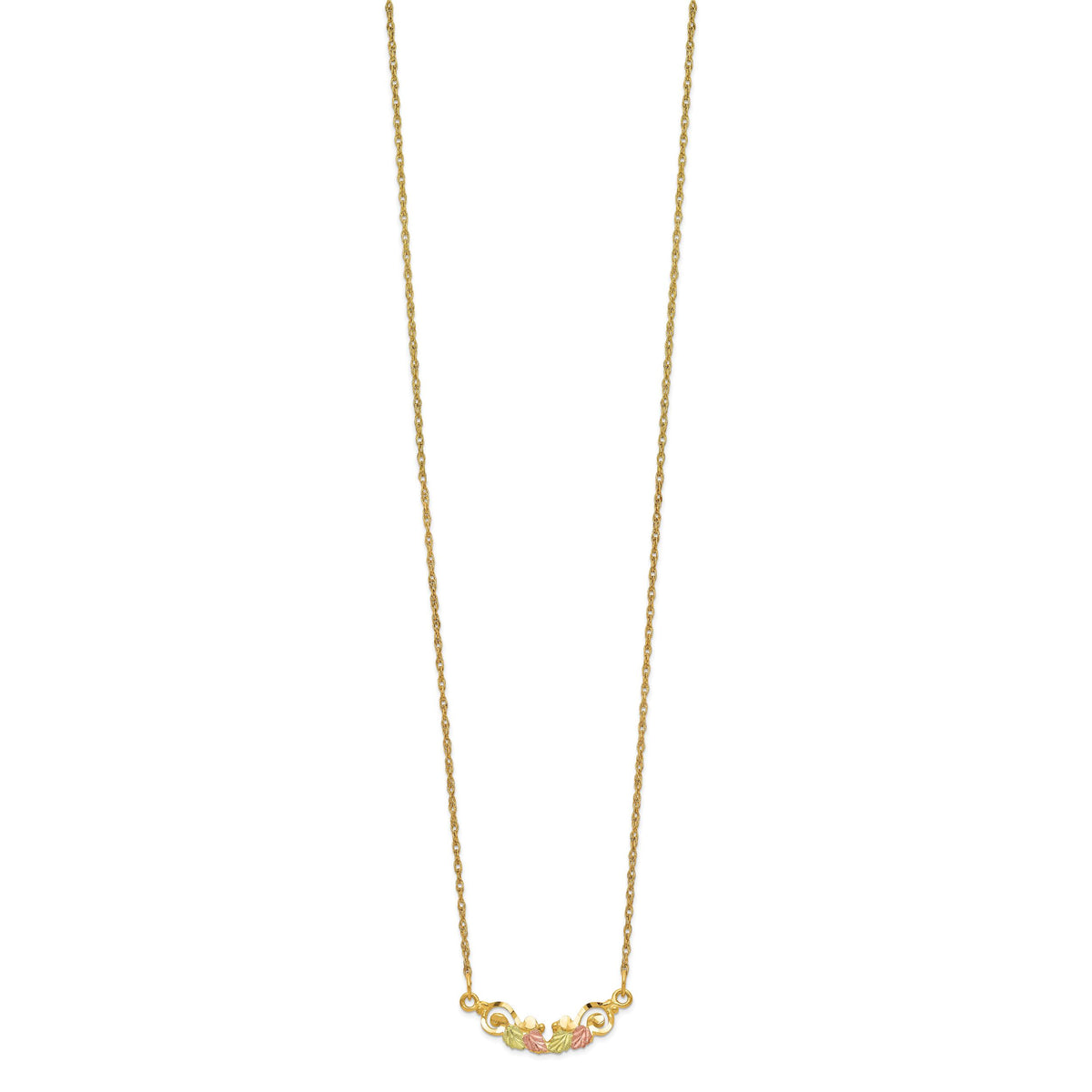 10k Tri-color Black Hills Gold Necklace-10BH631-19