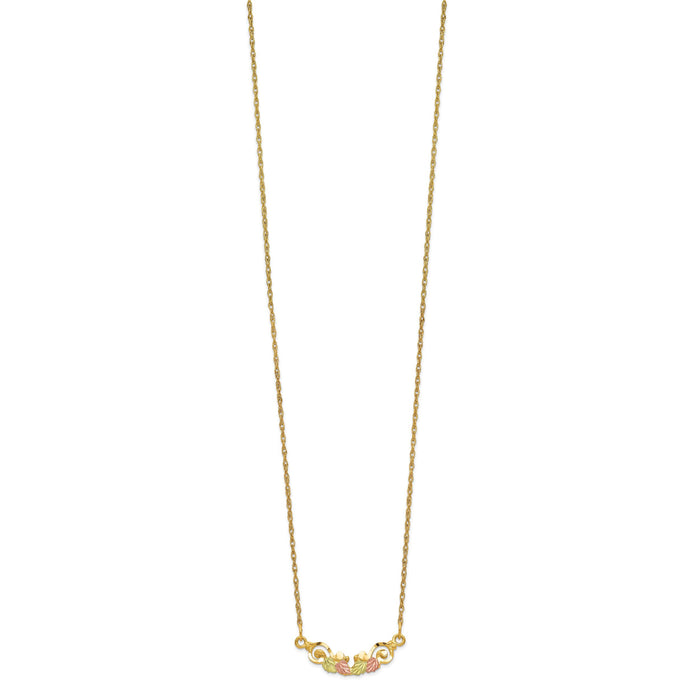 10k Tri-color Black Hills Gold Necklace-10BH631-19