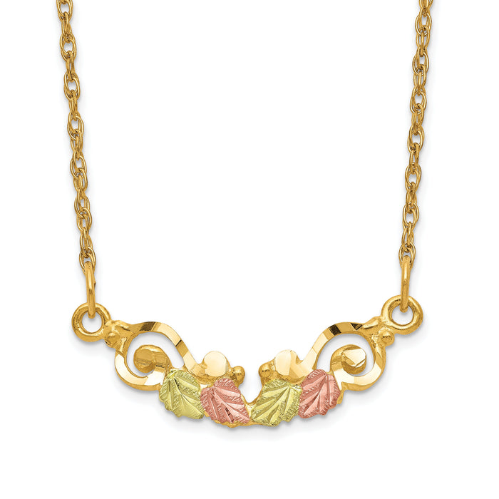 10k Tri-color Black Hills Gold Necklace-10BH631-19