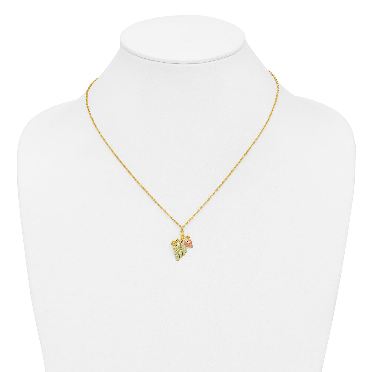 10k Tri-color Black Hills Gold Necklace-10BH642-18
