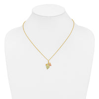 10k Tri-color Black Hills Gold Necklace-10BH642-18