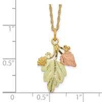 10k Tri-color Black Hills Gold Necklace-10BH642-18