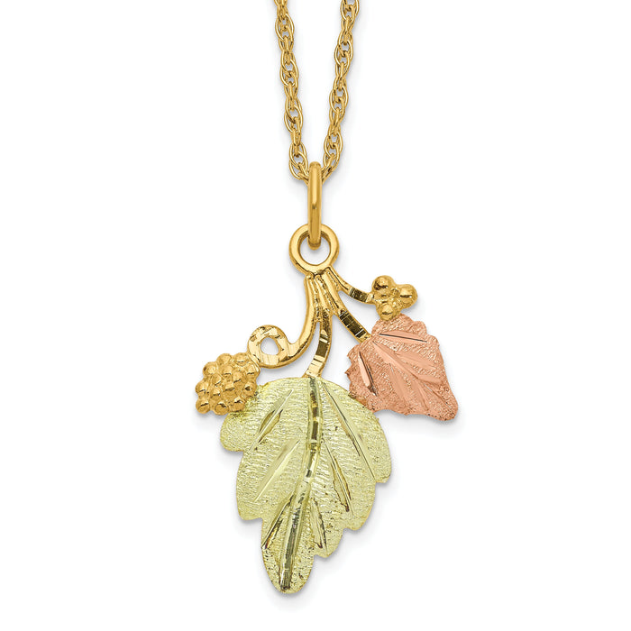 10k Tri-color Black Hills Gold Necklace-10BH642-18