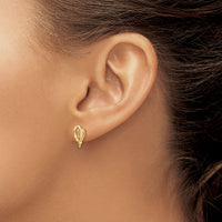 10k Tri-color Black Hills Gold Post Earrings-10BH647