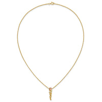 10k Tri-color Black Hills Gold Diamond Rose Necklace-10BH653-18