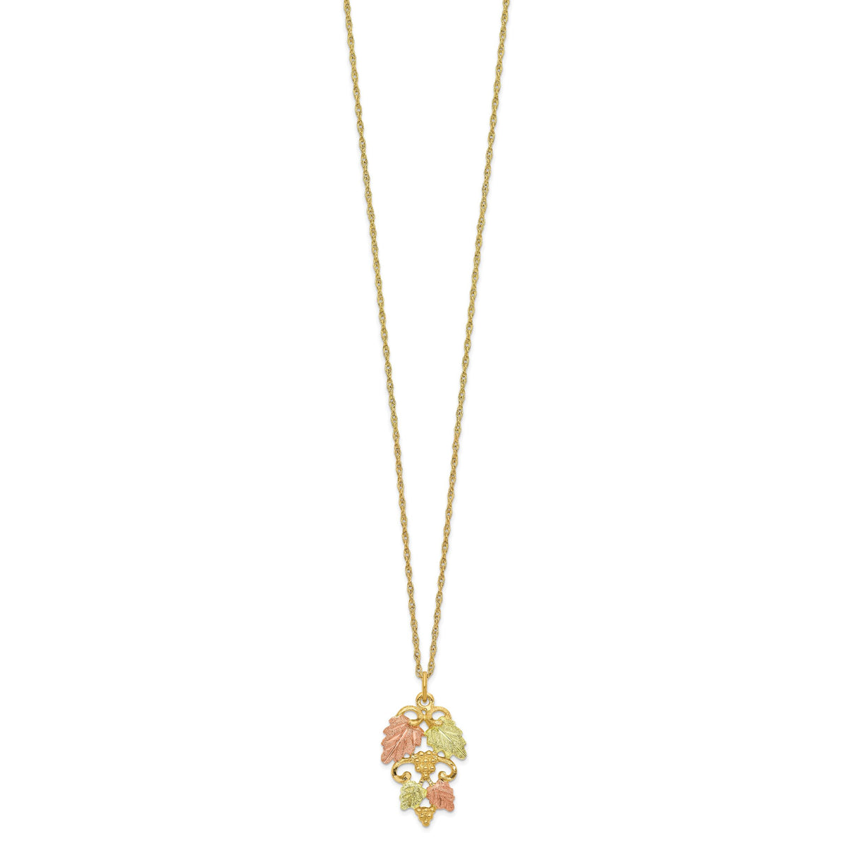 10k Tri-color Black Hills Gold Necklace-10BH654-18