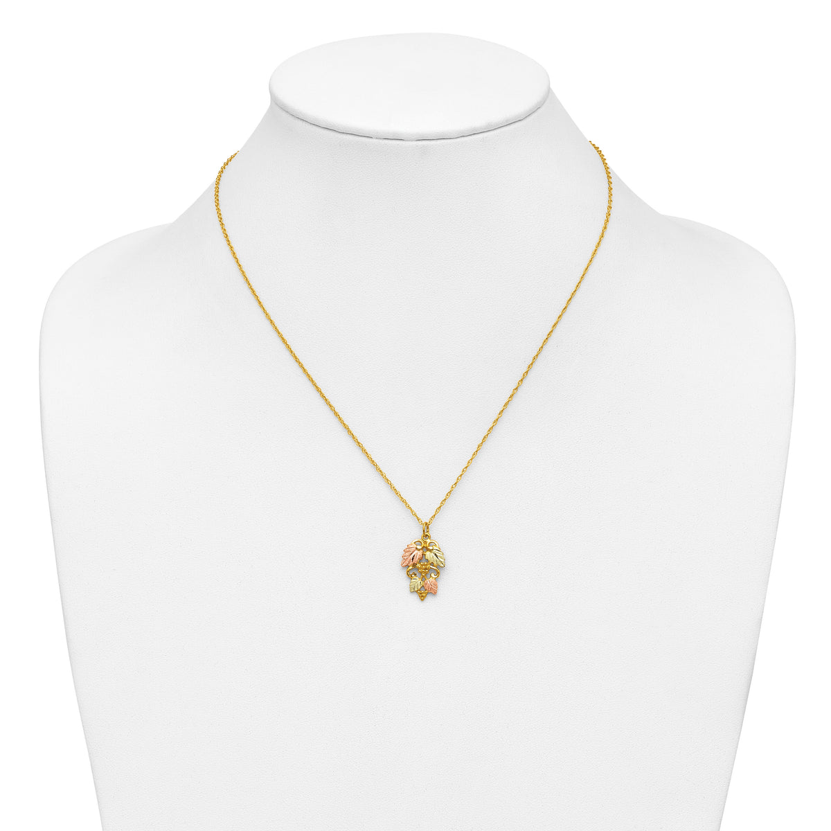 10k Tri-color Black Hills Gold Necklace-10BH654-18