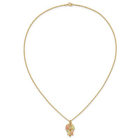 10k Tri-color Black Hills Gold Necklace-10BH654-18