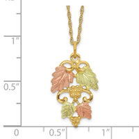 10k Tri-color Black Hills Gold Necklace-10BH654-18