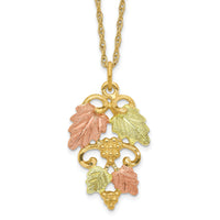 10k Tri-color Black Hills Gold Necklace-10BH654-18