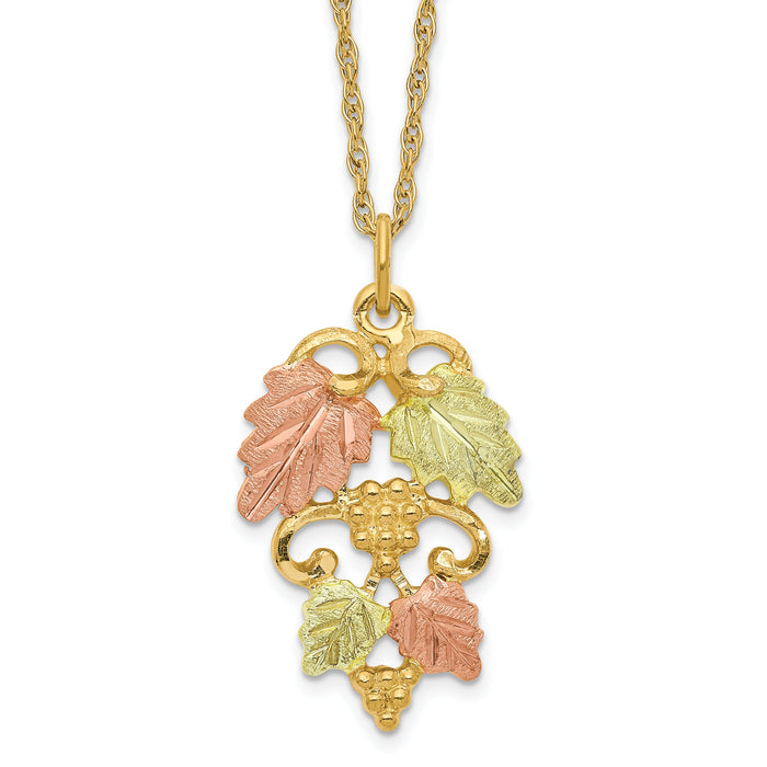 10k Tri-color Black Hills Gold Necklace-10BH654-18
