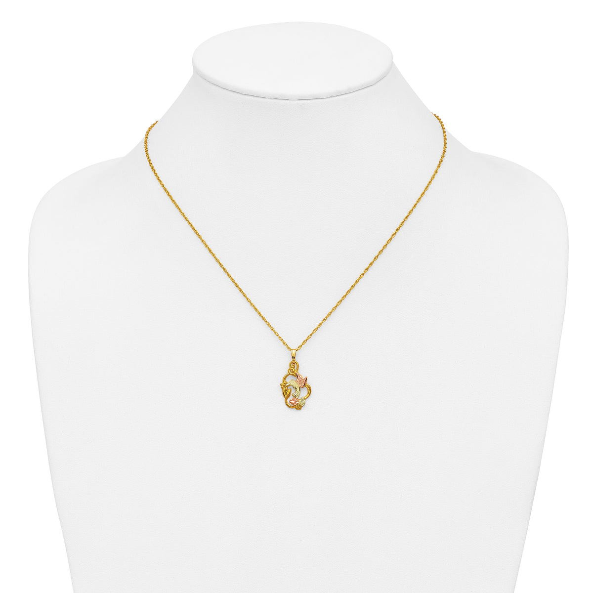 10k Tri-color Black Hills Gold Necklace-10BH656-18