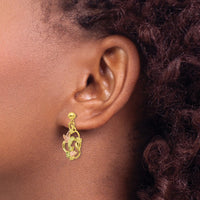 10k Tri-color Black Hills Gold Post Earrings-10BH657