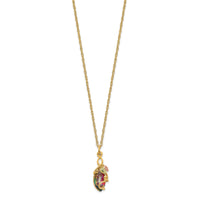 10k Tri-color Black Hills Gold Mystic Topaz Necklace-10BH661-18