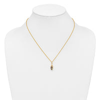 10k Tri-color Black Hills Gold Mystic Topaz Necklace-10BH661-18