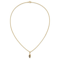 10k Tri-color Black Hills Gold Mystic Topaz Necklace-10BH661-18