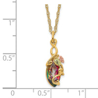 10k Tri-color Black Hills Gold Mystic Topaz Necklace-10BH661-18