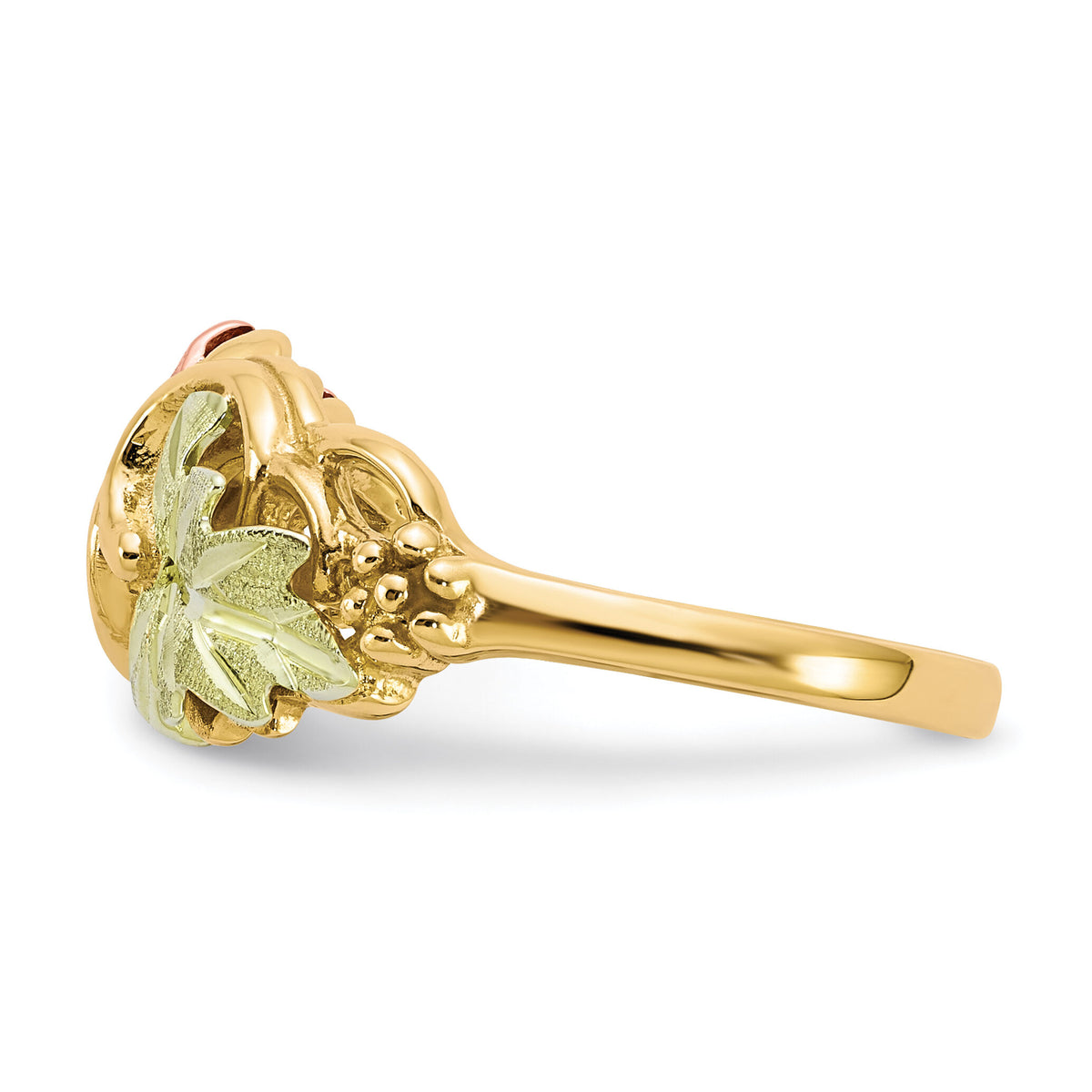 10k Tri-color Black Hills Gold Flower Ring-10BH664