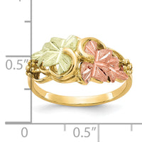 10k Tri-color Black Hills Gold Flower Ring-10BH664