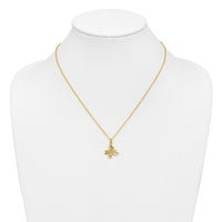 10k Tri-color Black Hills Gold Butterfly Necklace-10BH665-18