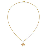 10k Tri-color Black Hills Gold Butterfly Necklace-10BH665-18